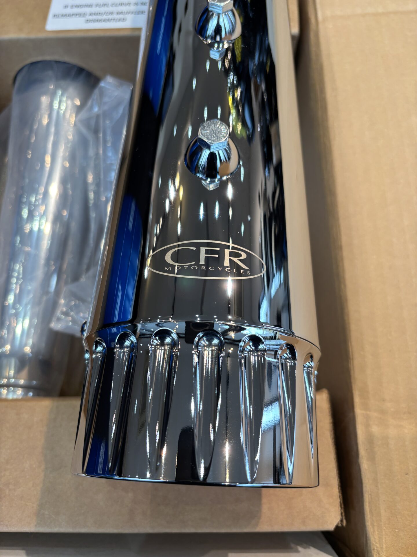 即納1セット　CFR M8ツーリング 4.5インチ ダブルフルーテッドチップ クローム